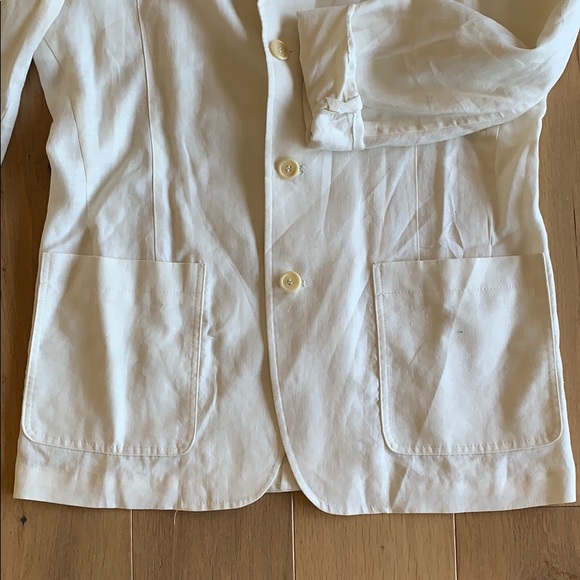 Zara white linen men’s sport coat - Picture 2 of 4